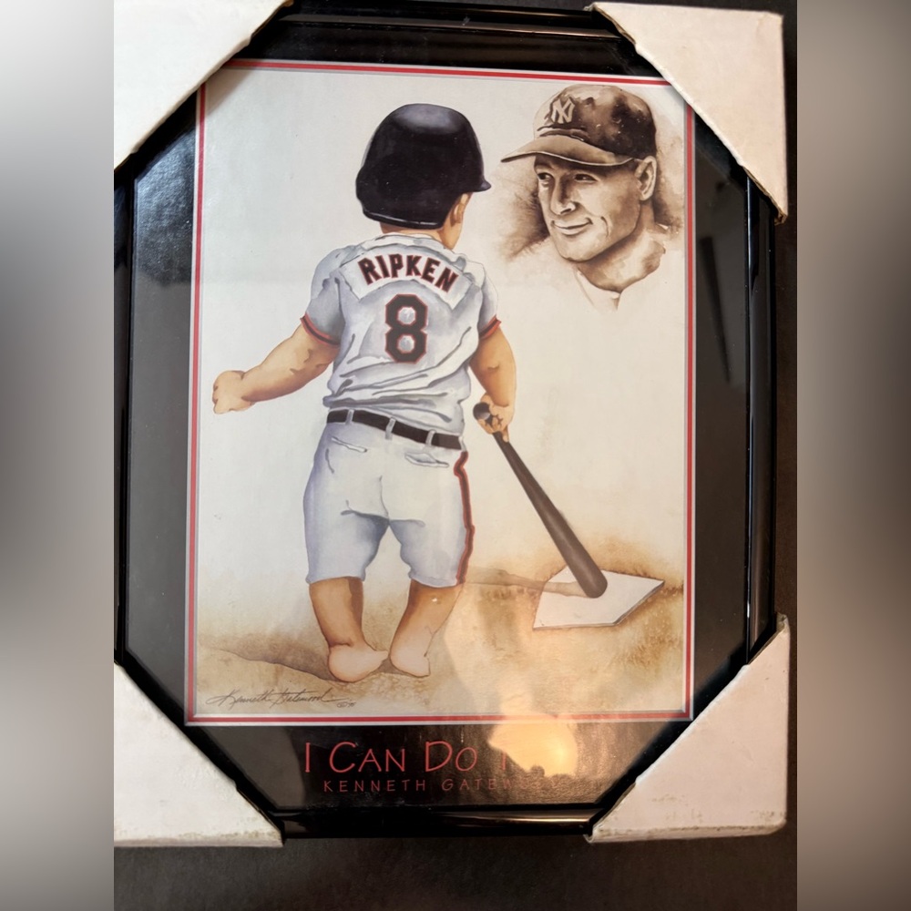 Baseball Art Print with Ripken Player